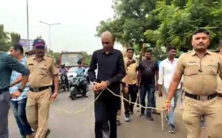 बेगमपुरा पुलिस ने ‘तेजा’ को पकड़कर शहर में निकाला जुलुस