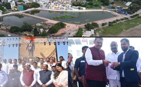 स्व. वसंतराव नाईक और स्वामी रामानंद तीर्थ की प्रतिमाओं का अनावरण; कमल तलाव का लोकार्पण, मुख्यमंत्री ने लिया पहला टिकट