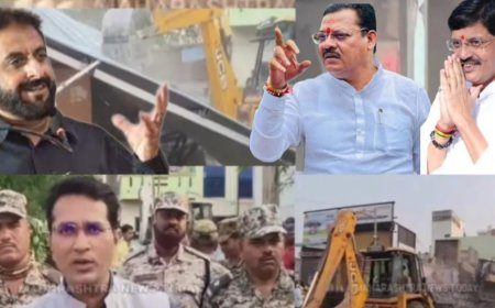 कानून या राजनीतिक बदला ? AIMIM नगरसेवक मतीन पटेल के घर पर बुल्डोज़र कार्रवाई  महाराष्ट्र की राजनीति में तूफ़ान